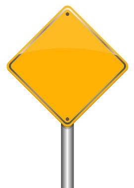 iş kavramı vektör eps 10 sunmak için sarı boş yol işareti