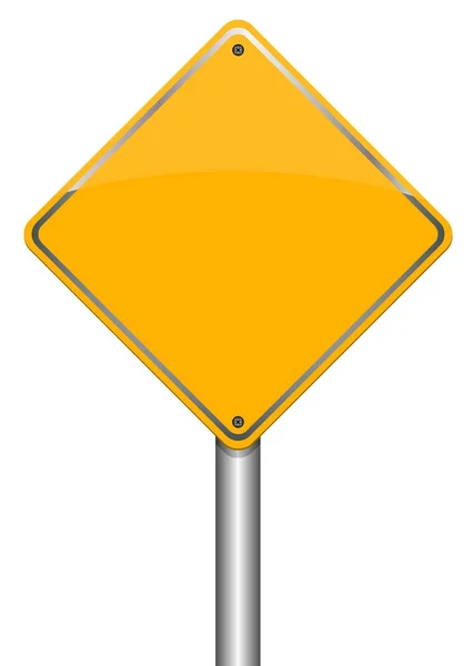 Жовтий Порожній Дорожній Знак Представлення Бізнес Концепції Вектор Eps — стоковий вектор