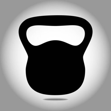 Kettlebell. Fitness için donatım. Spor stok vektör eps 10