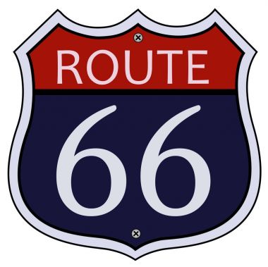 Rota 66 seyahat Illinois California vektör eps 10 için yoldu