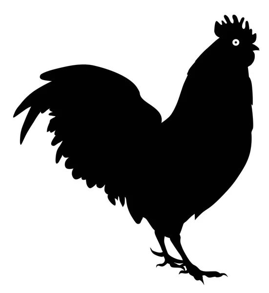 Rooster Cock Side View Vector Eps — Stock Vector