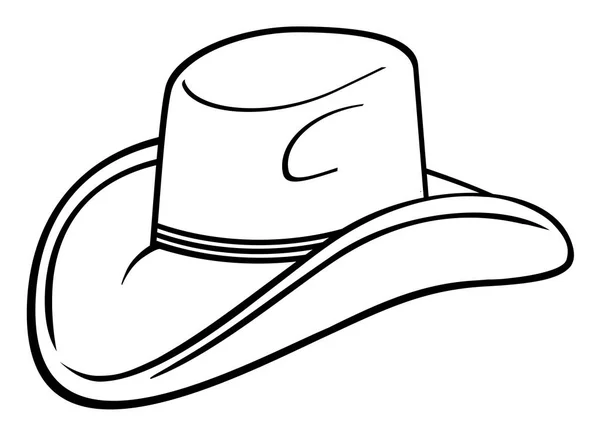 Cowboy Hat Drawing Vector Eps — Stock Vector