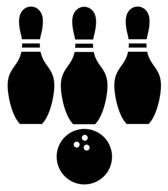 Kavram siyah beyaz arka plan vektör eps 10 Bovling