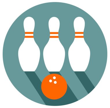 Düz tasarım vektör vektör eps 10 Bovling