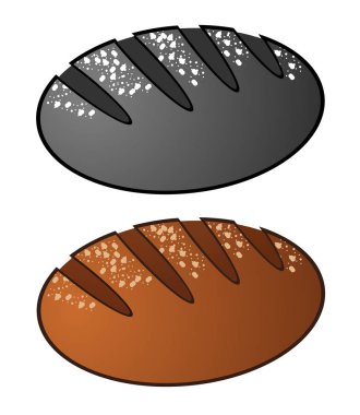 Beyaz arka plan vektör eps 10 izole ekmek