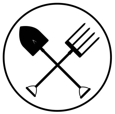 simge vektör eps 10 siyah Bahçe araçları