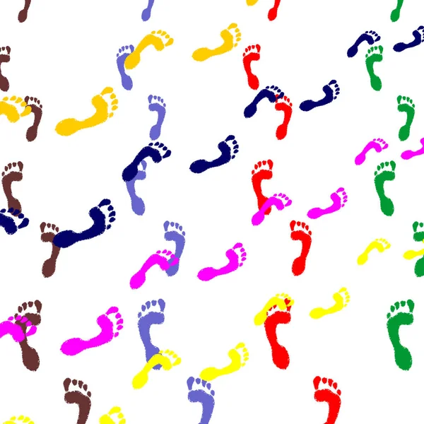 Menschliche Fußabdruck Farbe Hintergrund Grunge Vektor Eps — Stockvektor