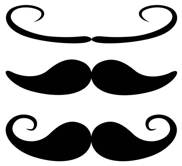 Mustache Vintage Black Icons Vector Eps — Stock Vector