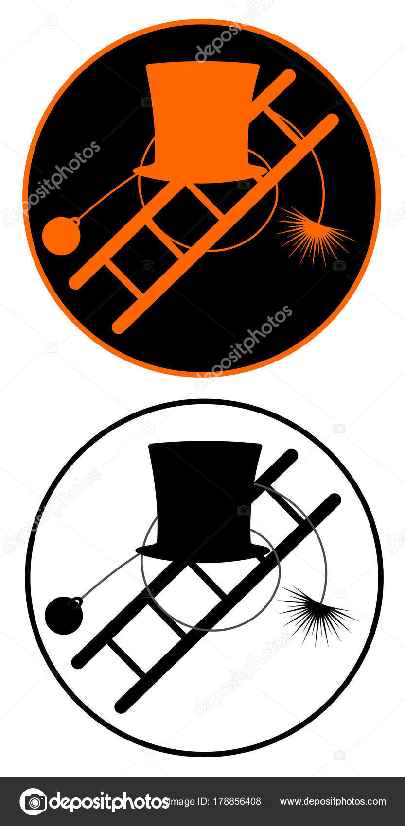 Ilustración vectorial de un sombrero de bruja — Vector de stock