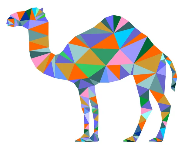 Camel Cor Símbolo Geométrico Vetor Eps — Vetor de Stock