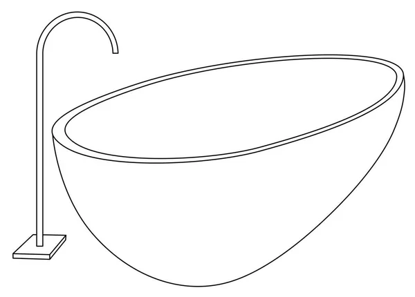Bath Simple Drawing Vector Eps — Stock Vector