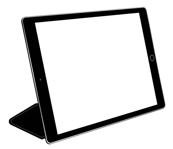 Tablet Computador Com Tampa Isolada Fundo Branco Vetor Eps —  Vetores de Stock