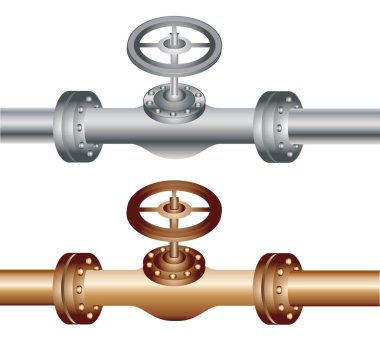 Boru metal ve pirinç ile vektör eps 10