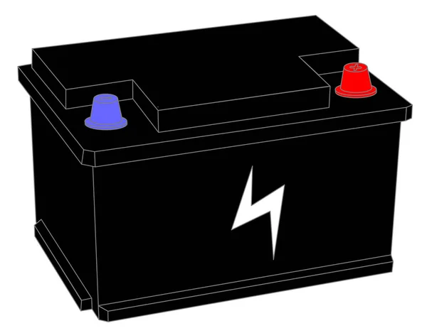 Akumulator Bateria Mocy Energii Elektrycznej Energii Wektor Eps — Wektor stockowy