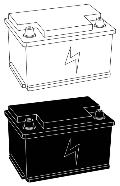 Accumulator Battery Energy Power Electricity Icon Set Vector Eps — Stock Vector