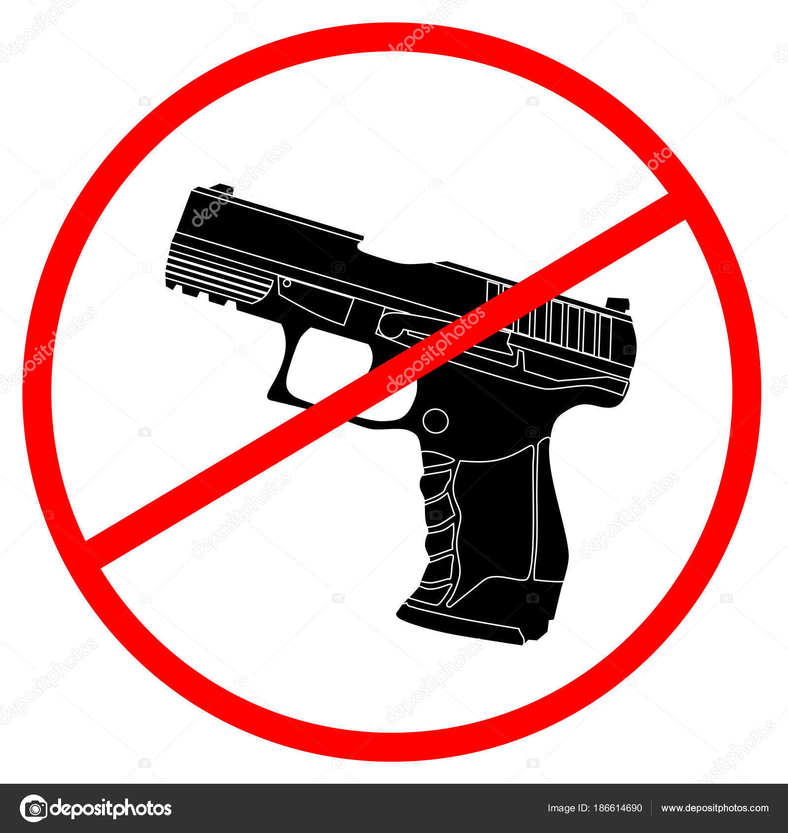 Sign Both Handgun Banned Vector Eps Stock Vector Image by ©leonardo255
