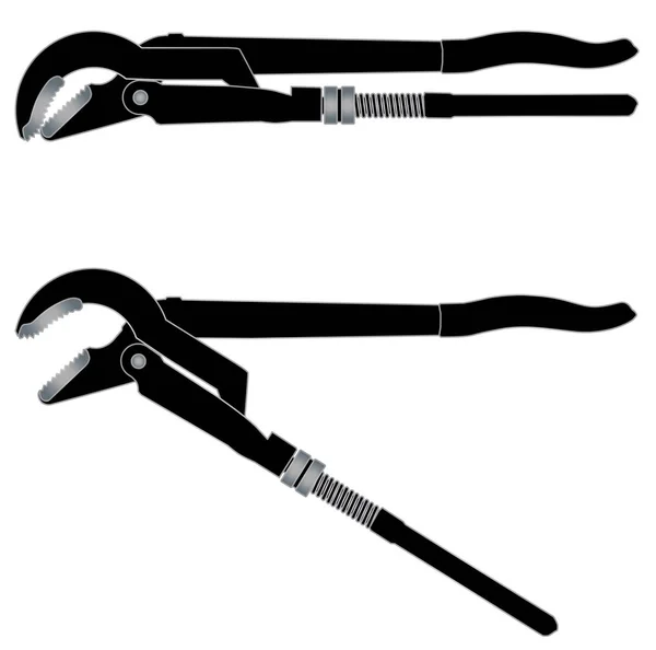 Pipe Wrench Spanner Plumber Tool Vector Eps — Stock Vector