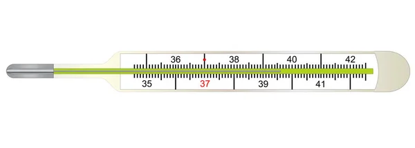 Termometro Medico Misurazione Della Temperatura Corporea Umana Vettoriale Eps — Vettoriale Stock