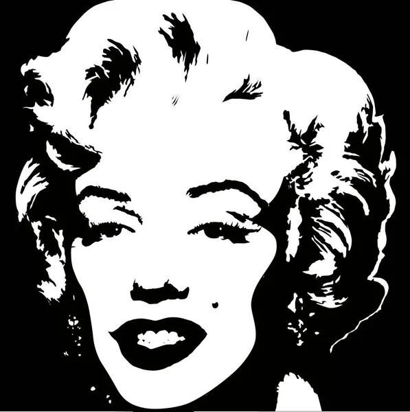 Pop Art Icon Marilyn - Stok Vektor