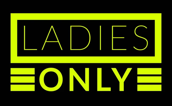 Ladies Only Sign — Stock Photo, Image