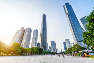 Çin 'in Guangzhou şehrinde bina.