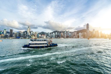 Victoria liman manzarası Hong Kong Çin 'de