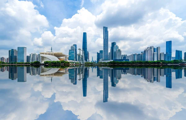 Downtown of city in Guangzhou China — Stock Photo, Image