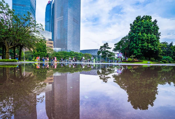 Centrum av staden i Guangzhou Kina — Stockfoto