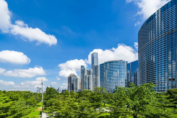 Κέντρο της πόλης σε Guangzhou Κίνα — Φωτογραφία Αρχείου