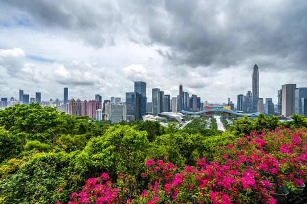 Innenstadt der Stadt in Shenzhen China — Stockfoto
