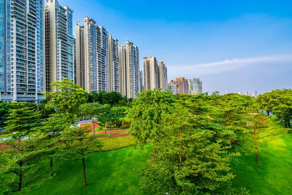 Centrum av staden i Guangzhou Kina Stockbild