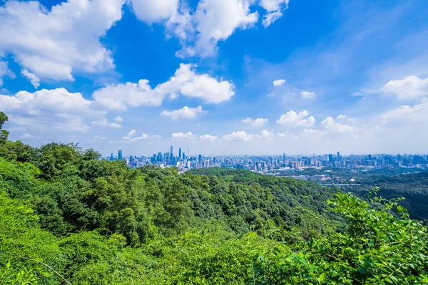 Overlooking city of Guangzhou in China Royalty Free Stock Images