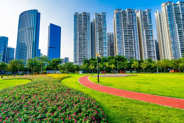 Park in stad Guangzhou in China Stockafbeelding