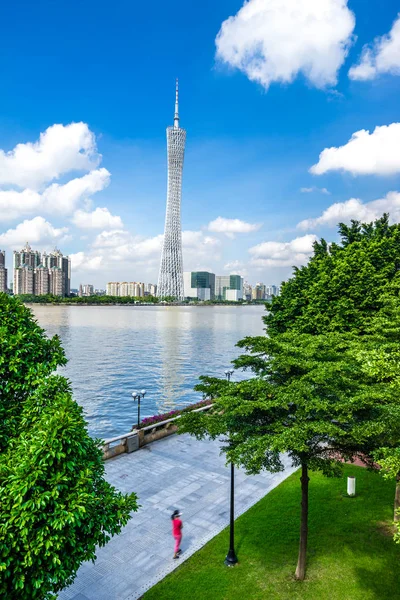 Centrum av staden i Guangzhou Kina Stockfoto