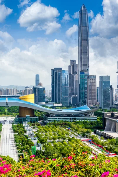 Centrum av staden i Shenzhen Kina Stockfoto