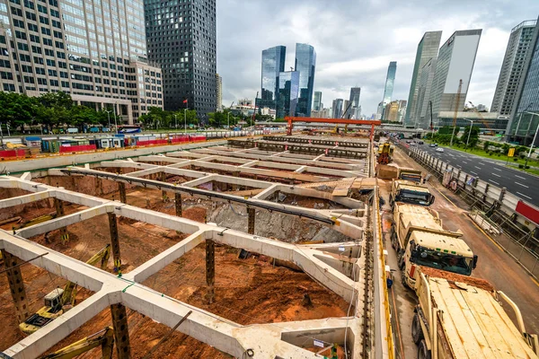 Construction site in city of China Stock Image