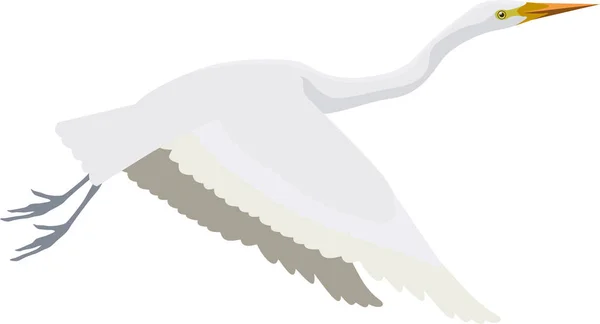 Vector grote witte reiger — Stockvector