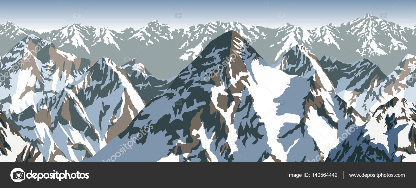 Vector Himalaya Alps Mountains Background Texture Seamless Pattern Stock Vector Image By C Savejungle