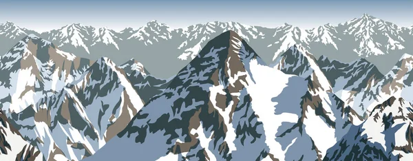 Himalaya Άλπεις Όρη φόντο υφή χωρίς ραφή πρότυπο διάνυσμα Εικονογράφηση Αρχείου