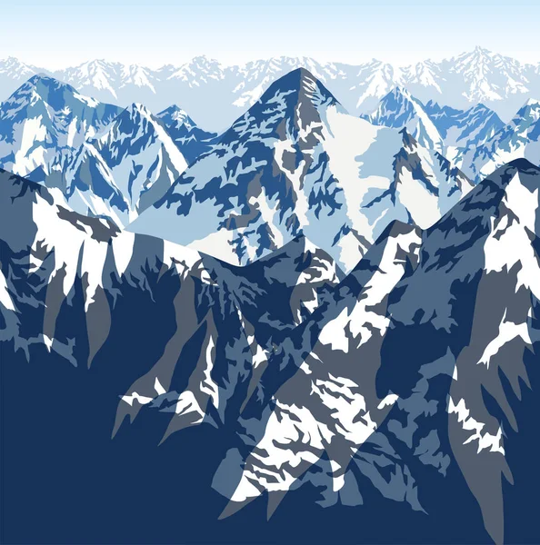 Himalaya Dağları arka plan doku Dikişsiz desen vektör