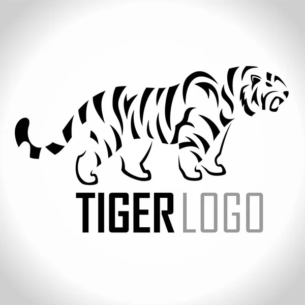 Vector angry tiger mascot logo — Stock Vector