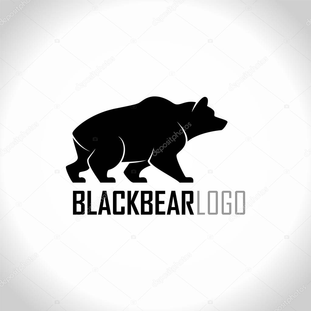 vector isolated blackbear logo label
