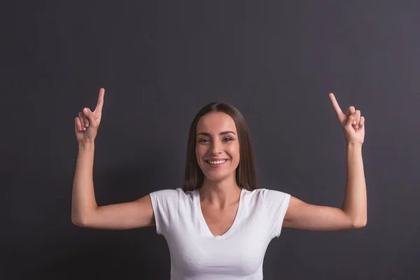 Mooie emotionele dame — Stockfoto