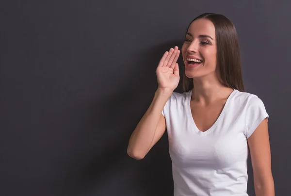 Hermosa dama emocional — Foto de Stock