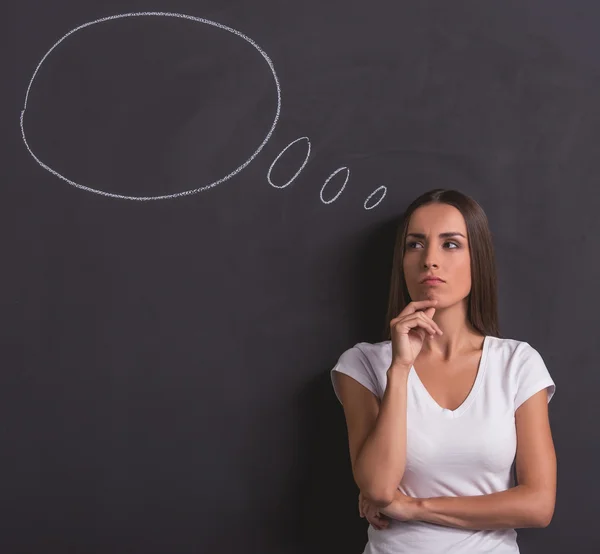 Beautiful emotional lady — Stock Photo, Image