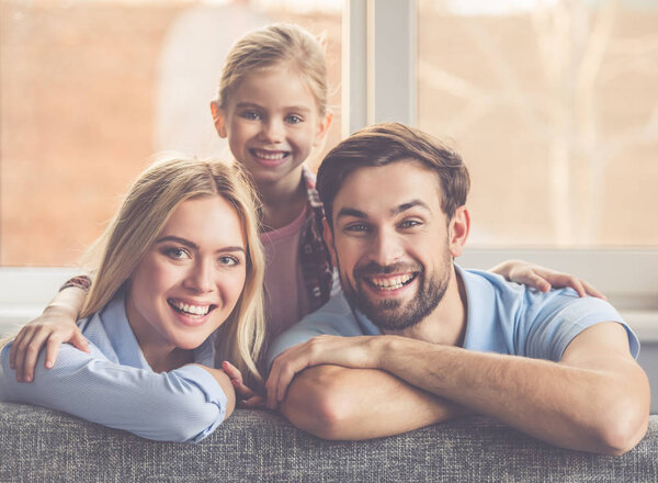 Happy family at home