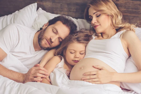 Happy family waiting for baby — Stock Photo, Image
