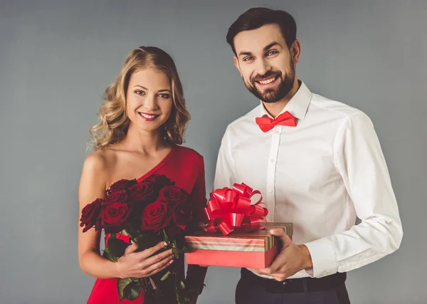 Beautiful romantic couple — Stock Photo, Image