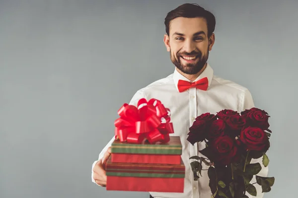 Guapo romántico chico — Foto de Stock