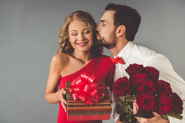 Beautiful romantic couple — Stock Photo, Image